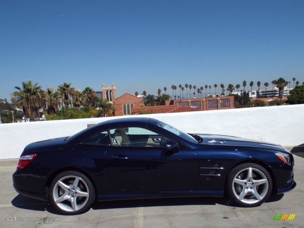 2014 SL 550 Roadster - Lunar Blue Metallic / Beige/Brown photo #7