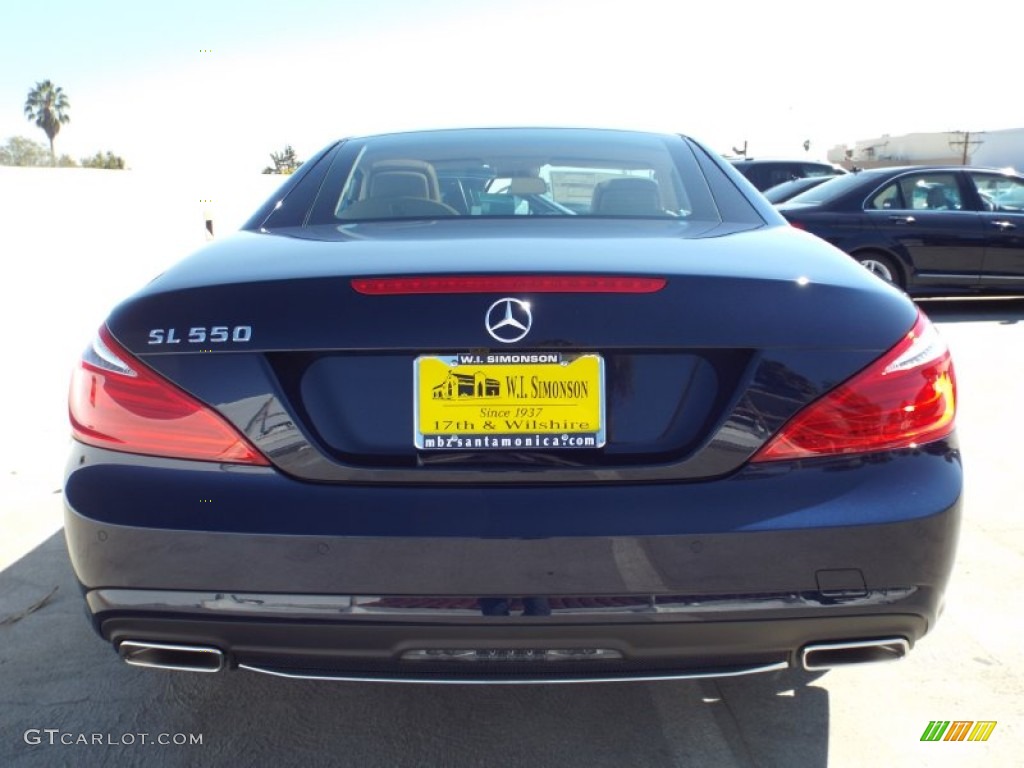 2014 SL 550 Roadster - Lunar Blue Metallic / Beige/Brown photo #9