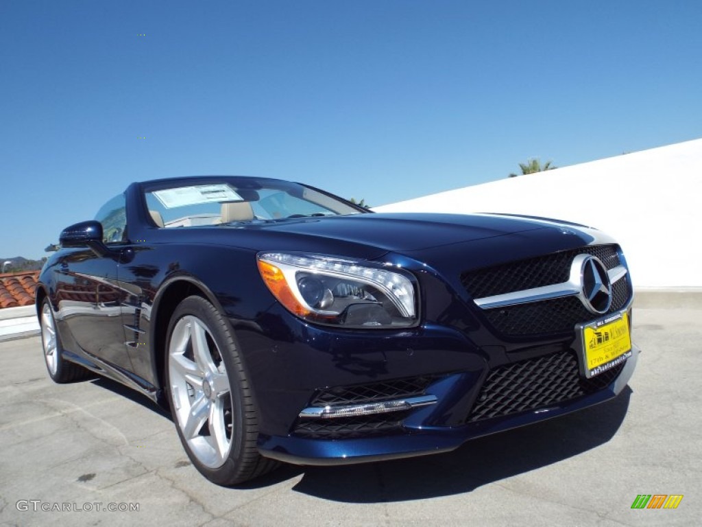 2014 SL 550 Roadster - Lunar Blue Metallic / Beige/Brown photo #11