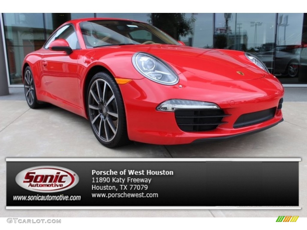 2013 911 Carrera Coupe - Guards Red / Luxor Beige photo #1