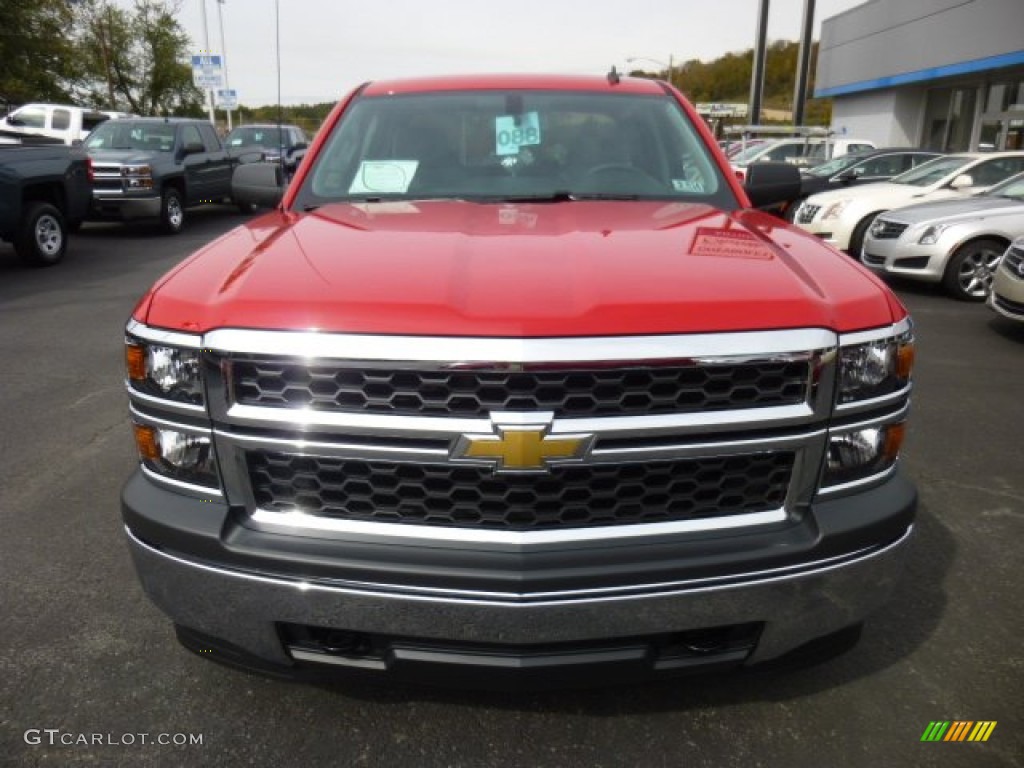 2014 Silverado 1500 WT Double Cab 4x4 - Victory Red / Jet Black/Dark Ash photo #2