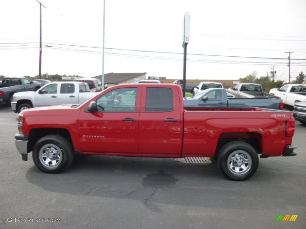 2014 Silverado 1500 WT Double Cab 4x4 - Victory Red / Jet Black/Dark Ash photo #4