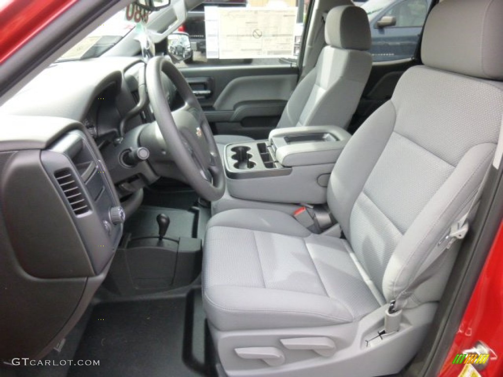 Jet Black/Dark Ash Interior 2014 Chevrolet Silverado 1500 WT Double Cab 4x4 Photo #86912331