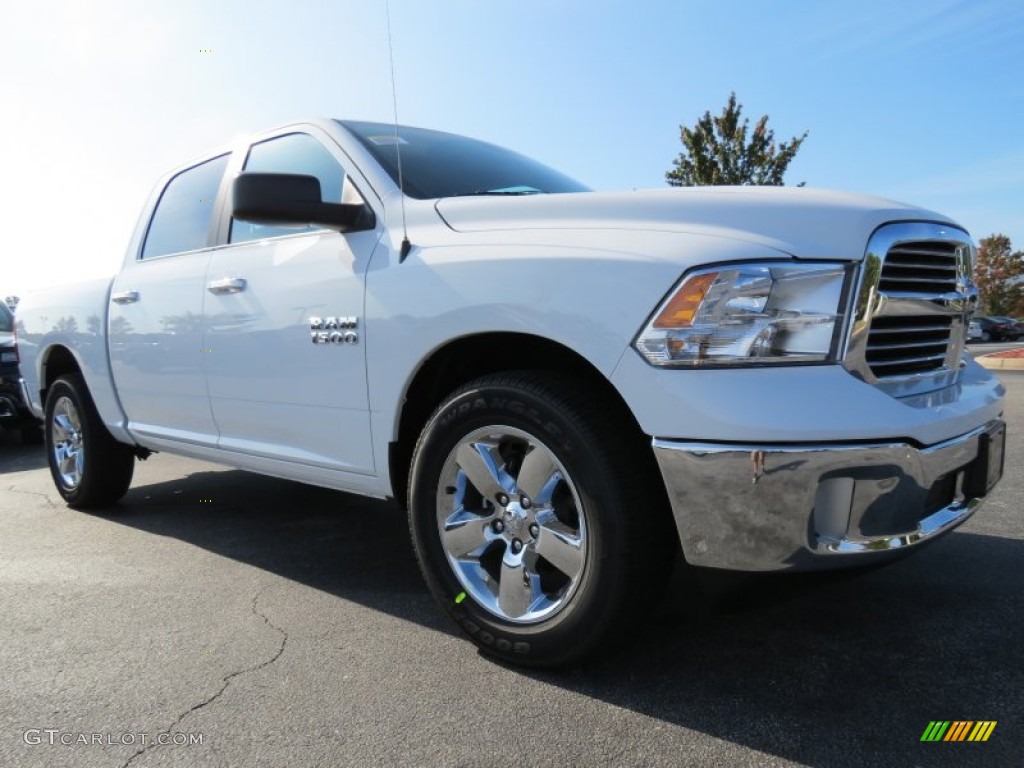 2014 1500 Big Horn Crew Cab - Bright White / Black/Diesel Gray photo #4