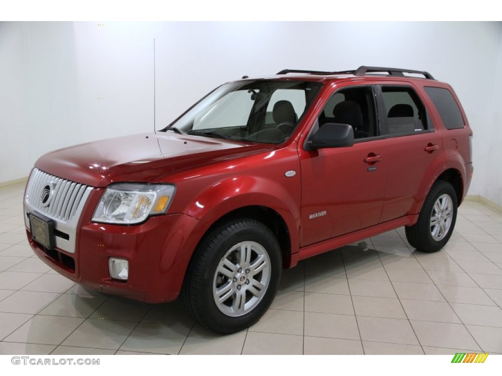 2008 Mariner V6 4WD - Vivid Red Metallic / Black photo #3