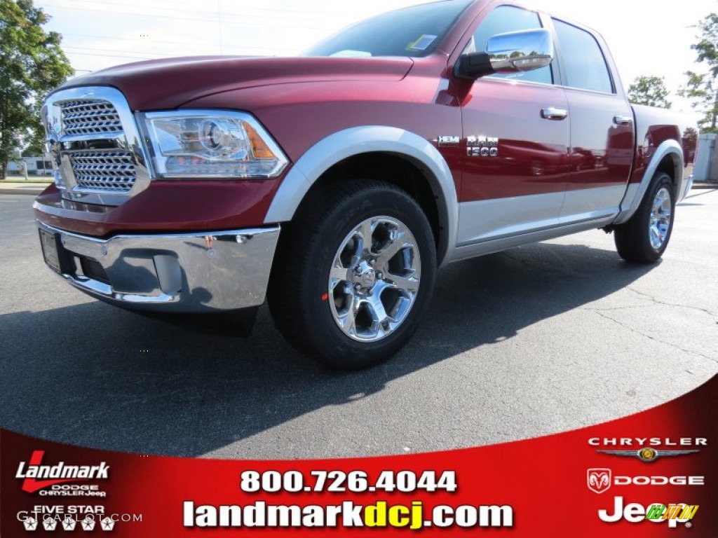 2014 1500 Laramie Crew Cab - Deep Cherry Red Crystal Pearl / Black photo #1