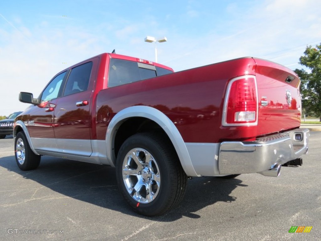 2014 1500 Laramie Crew Cab - Deep Cherry Red Crystal Pearl / Black photo #2