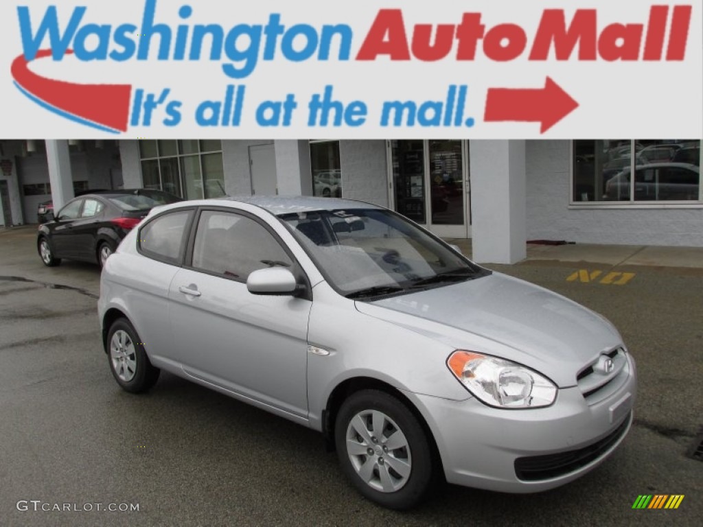 2010 Accent GS 3 Door - Platinum Silver / Black photo #1