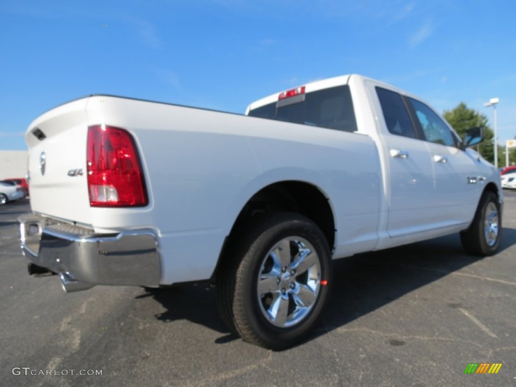 2014 1500 Big Horn Quad Cab 4x4 - Bright White / Black/Diesel Gray photo #3