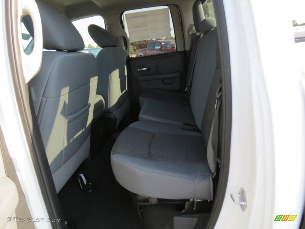 2014 1500 Big Horn Quad Cab 4x4 - Bright White / Black/Diesel Gray photo #8