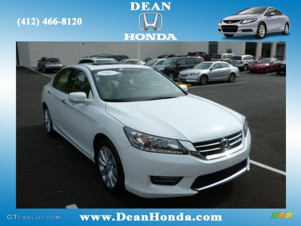 2013 Accord Touring Sedan - White Orchid Pearl / Ivory photo #1