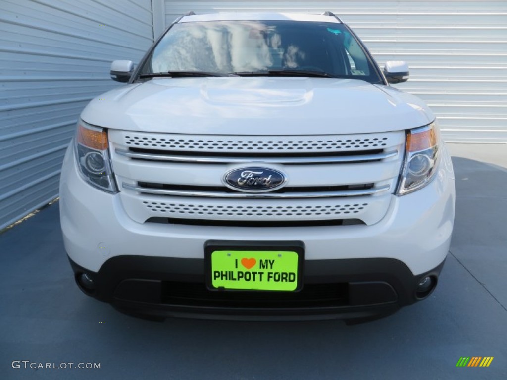 2014 Explorer Limited - White Platinum / Charcoal Black photo #8