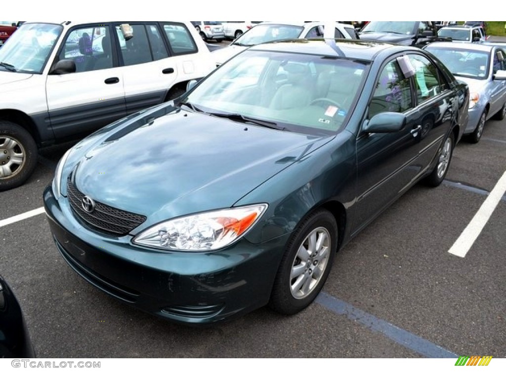 2002 Camry XLE V6 - Aspen Green Pearl / Taupe photo #4