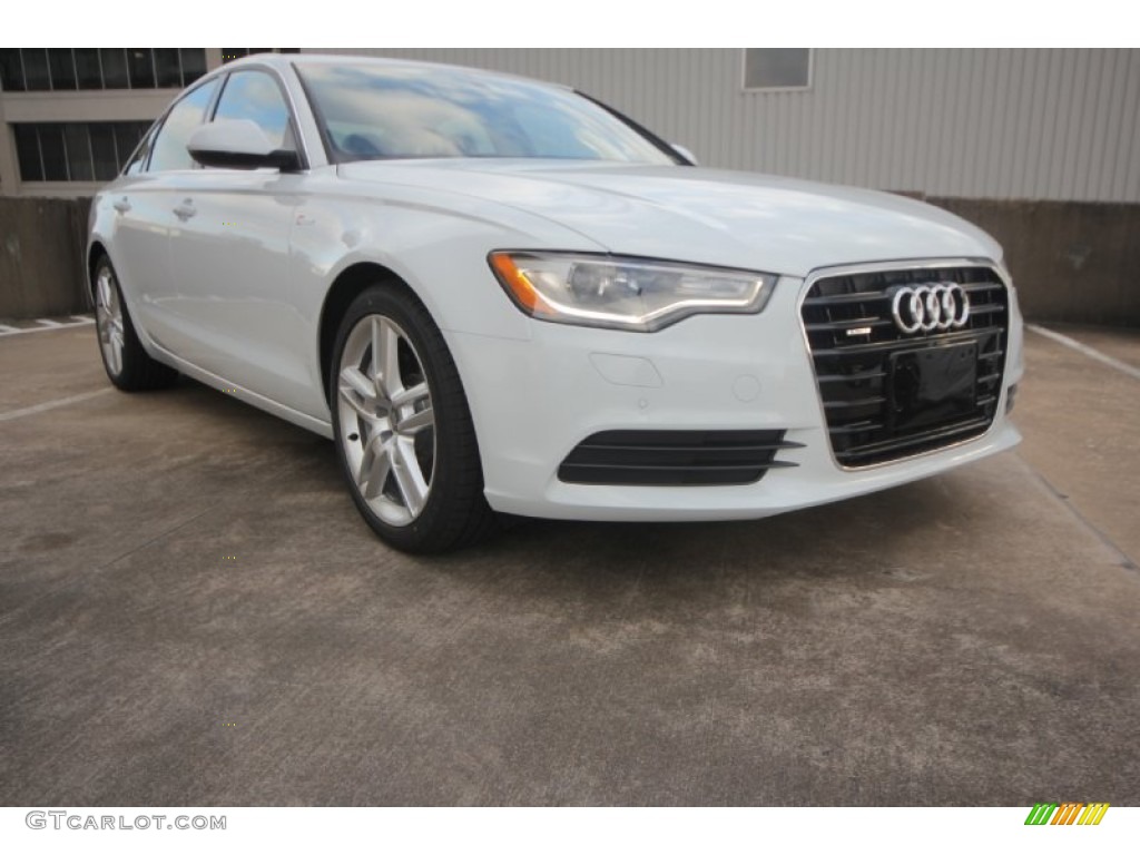 2014 A6 3.0T quattro Sedan - Glacier White Metallic / Black photo #1