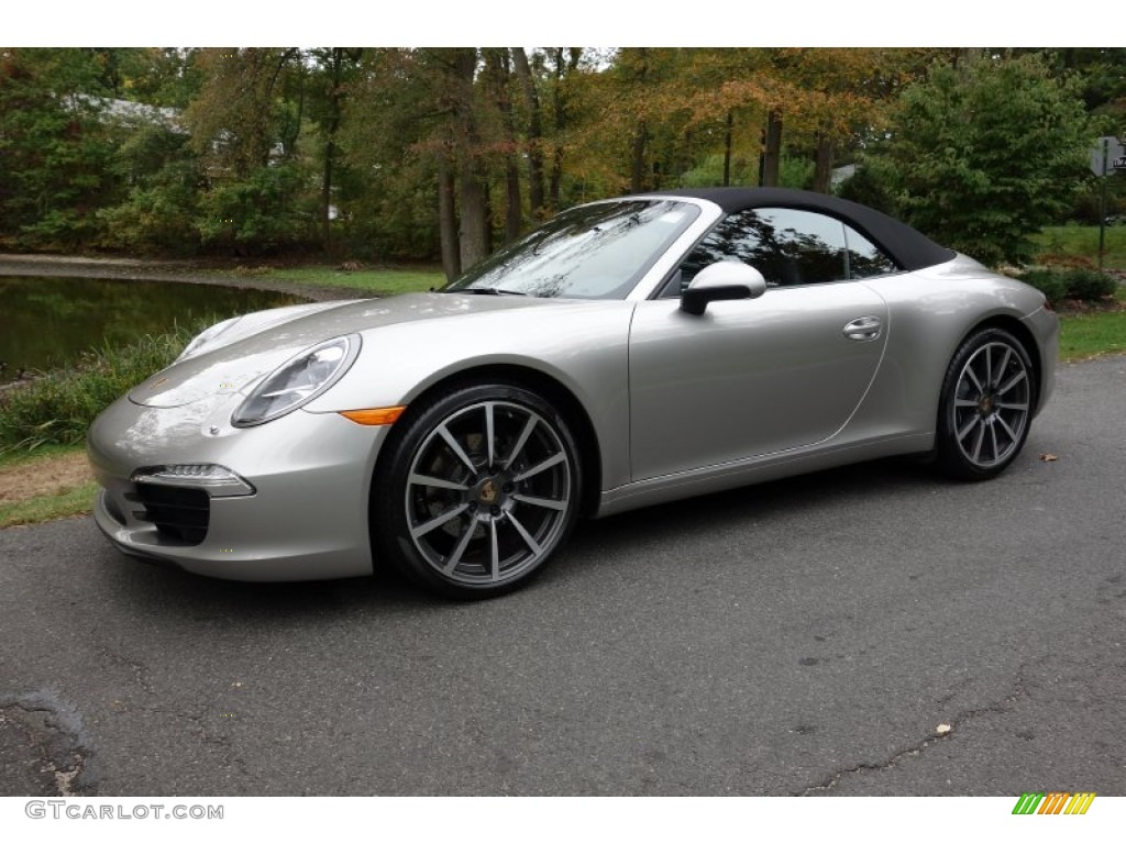 Platinum Silver Metallic 2013 Porsche 911 Carrera Cabriolet Exterior Photo #86923504