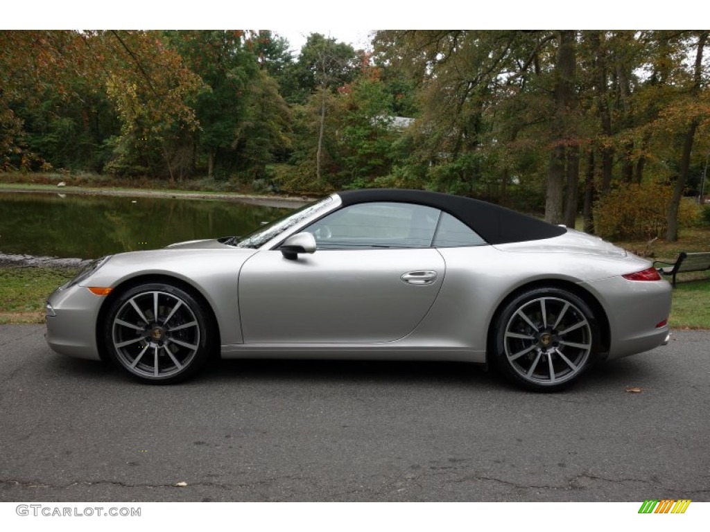Platinum Silver Metallic 2013 Porsche 911 Carrera Cabriolet Exterior Photo #86923546