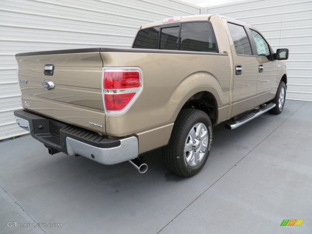 2013 F150 XLT SuperCrew - Pale Adobe Metallic / Adobe photo #4