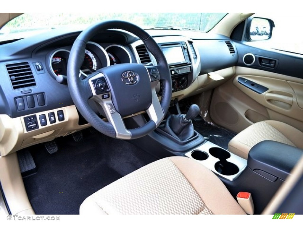Sand Beige Interior 2014 Toyota Tacoma V6 Access Cab 4x4 Photo #86924614
