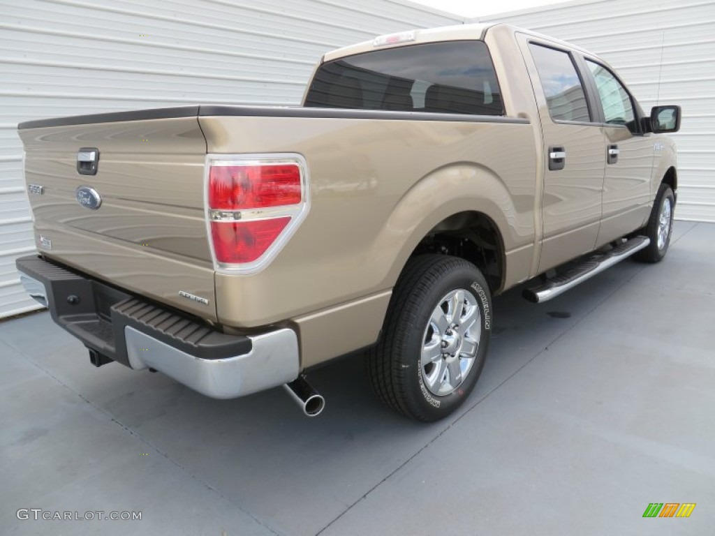 2013 F150 XLT SuperCrew - Pale Adobe Metallic / Adobe photo #4