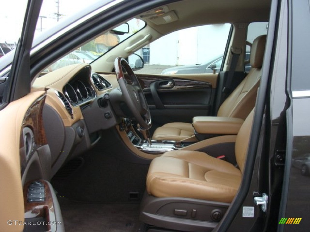 Choccachino Leather Interior 2013 Buick Enclave Premium AWD Photo #86925592