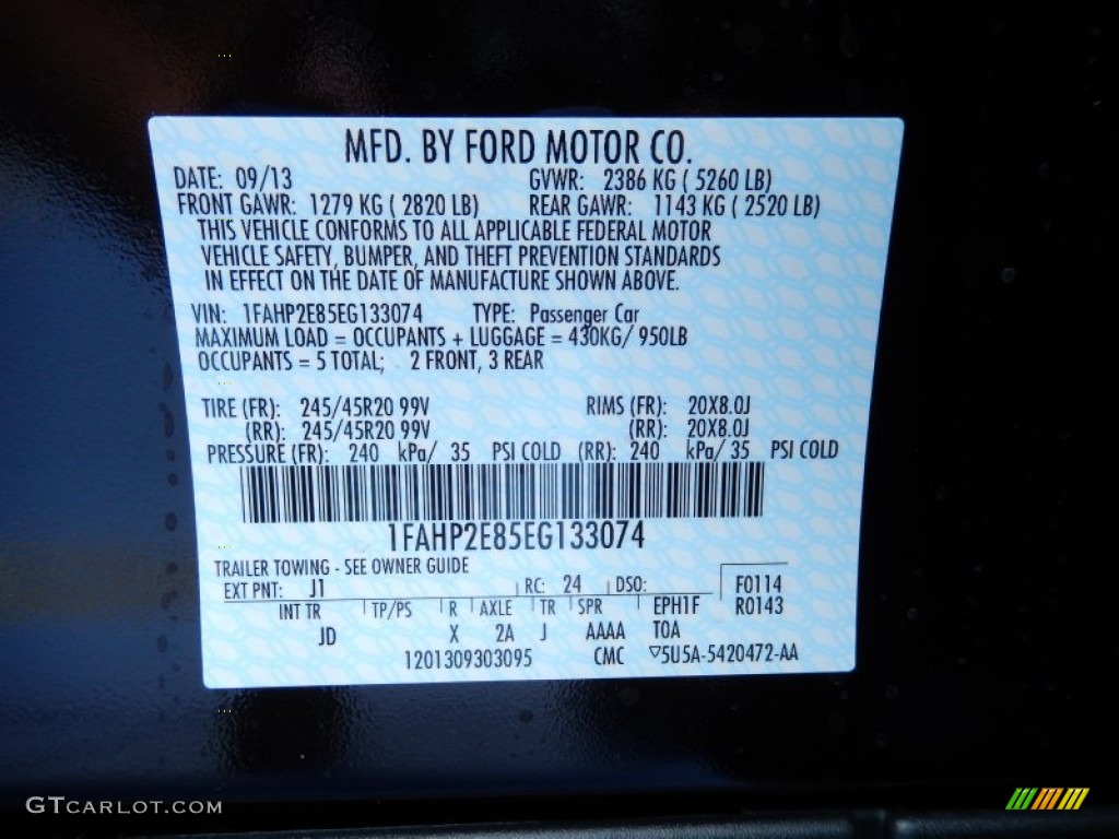 2014 Taurus Color Code J1 for Kodiak Brown Photo #86928100