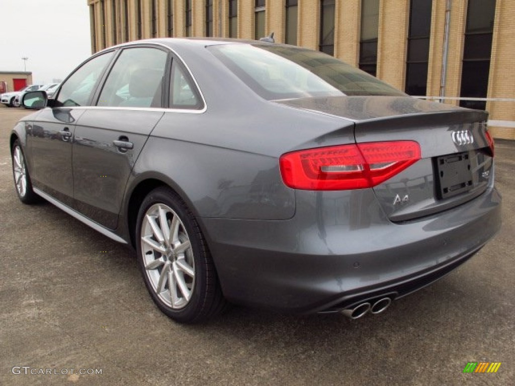 2014 A4 2.0T quattro Sedan - Monsoon Grey Metallic / Black photo #4