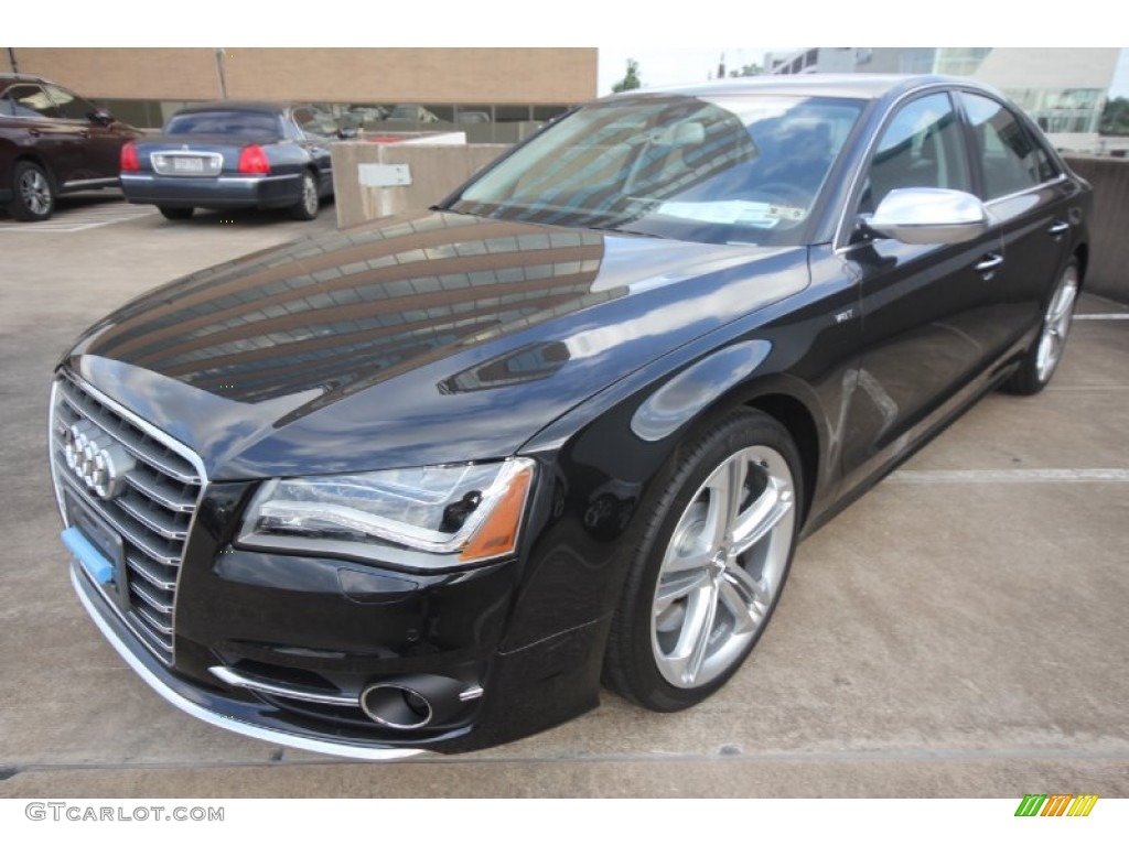Phantom Black Pearl 2014 Audi S8 quattro S Exterior Photo #86929243