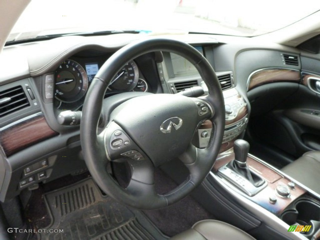 2011 Infiniti M 56x AWD Sedan Graphite Dashboard Photo #86929270