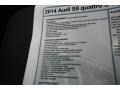  2014 S8 quattro S Window Sticker