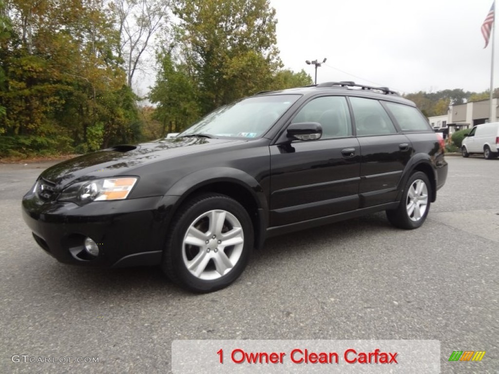 2005 Outback 2.5XT Limited Wagon - Obsidian Black Pearl / Taupe photo #2