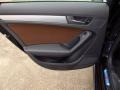 2014 Audi A4 Chestnut Brown/Black Interior Door Panel Photo