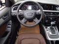 2014 Audi A4 Chestnut Brown/Black Interior Dashboard Photo