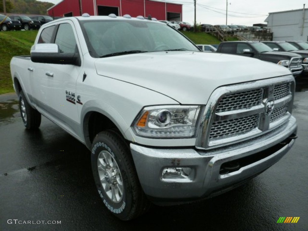 Bright White 2014 Ram 2500 Laramie Crew Cab 4x4 Exterior Photo #86935146