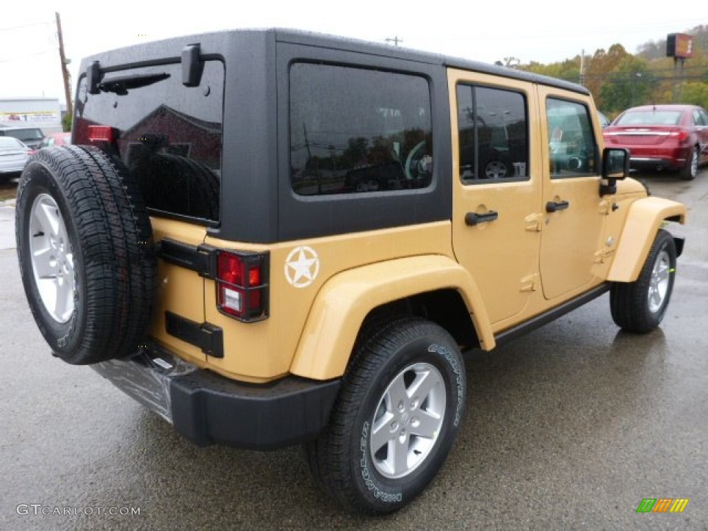 2014 Wrangler Unlimited Oscar Mike Freedom Edition 4x4 - Dune / Freedom Edition Black/Silver photo #5