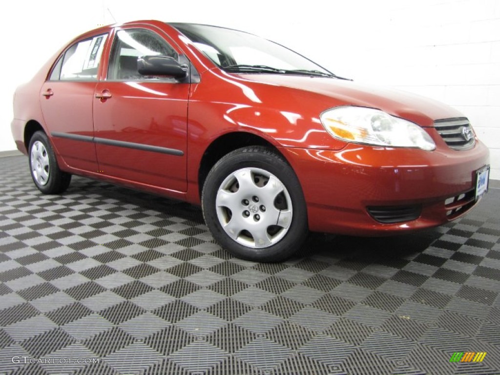 Impulse Red 2003 Toyota Corolla CE Exterior Photo #86935852