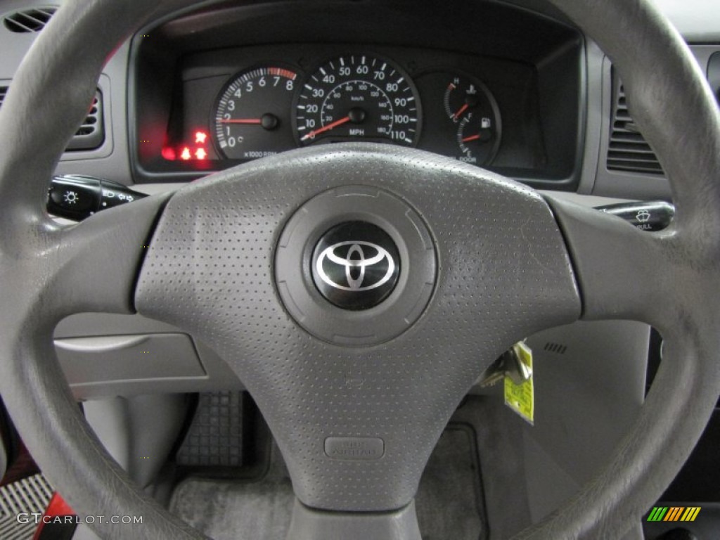 2003 Toyota Corolla CE Light Gray Steering Wheel Photo #86935930
