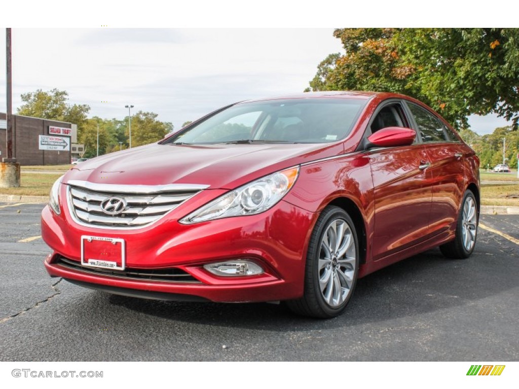 2011 Sonata SE - Venetian Red / Black photo #1