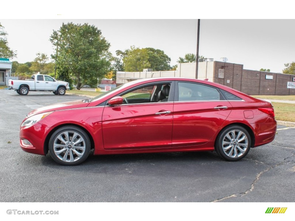 2011 Sonata SE - Venetian Red / Black photo #3