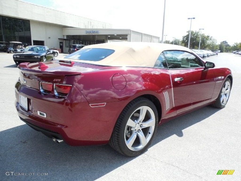 2011 Camaro LT/RS Convertible - Red Jewel Metallic / Beige photo #8