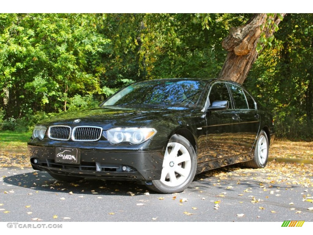 2005 7 Series 745i Sedan - Black Sapphire Metallic / Black/Black photo #3