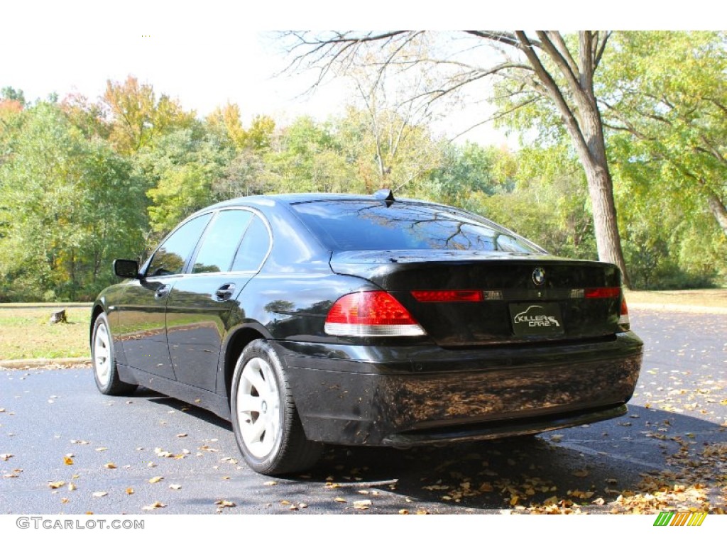 2005 7 Series 745i Sedan - Black Sapphire Metallic / Black/Black photo #5