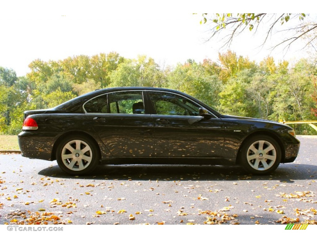 2005 7 Series 745i Sedan - Black Sapphire Metallic / Black/Black photo #10