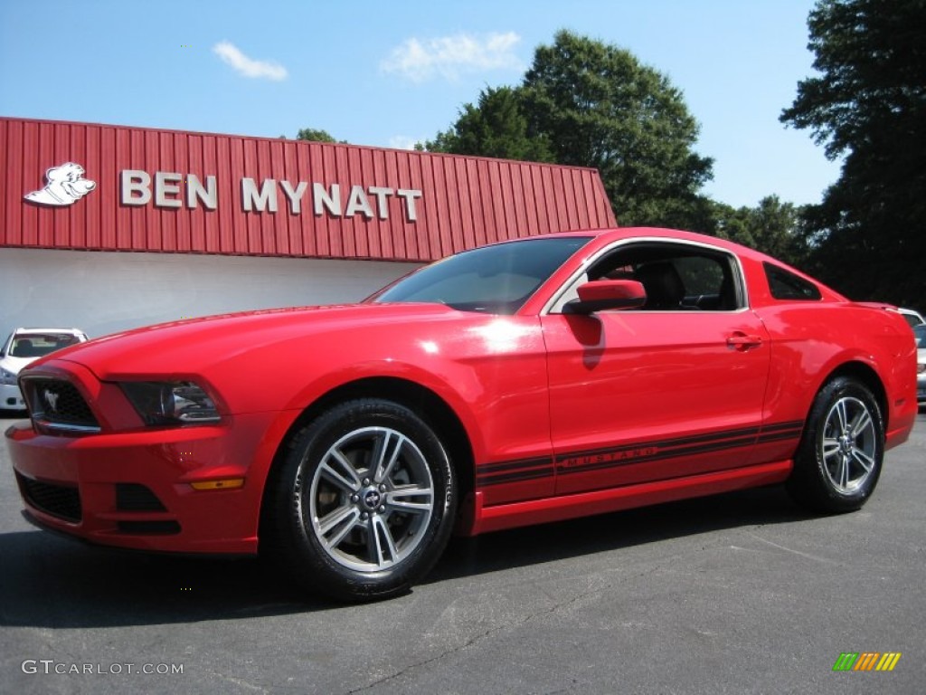 2013 Mustang V6 Premium Coupe - Race Red / Charcoal Black photo #1