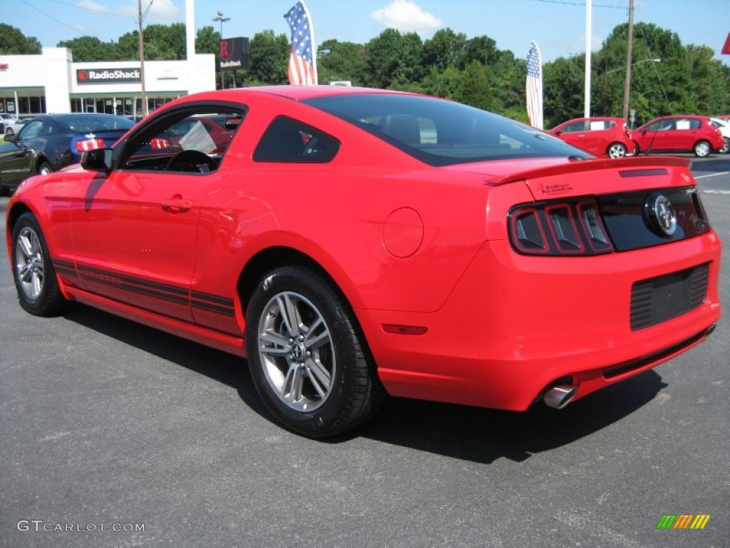 2013 Mustang V6 Premium Coupe - Race Red / Charcoal Black photo #8