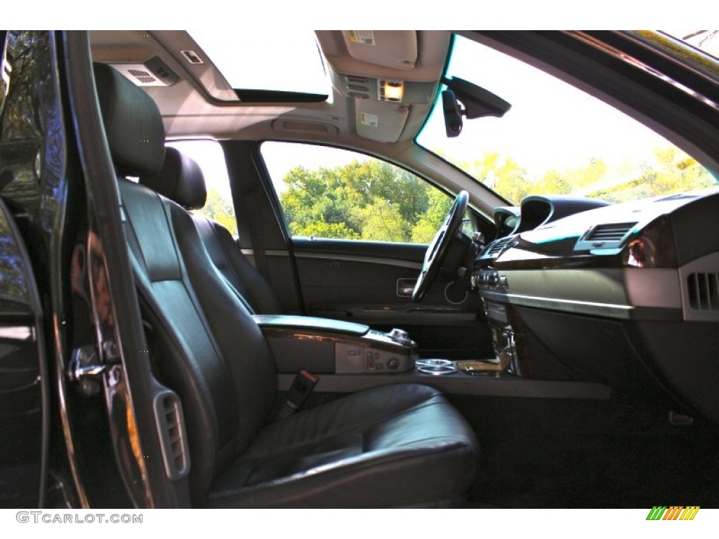 2005 7 Series 745i Sedan - Black Sapphire Metallic / Black/Black photo #42