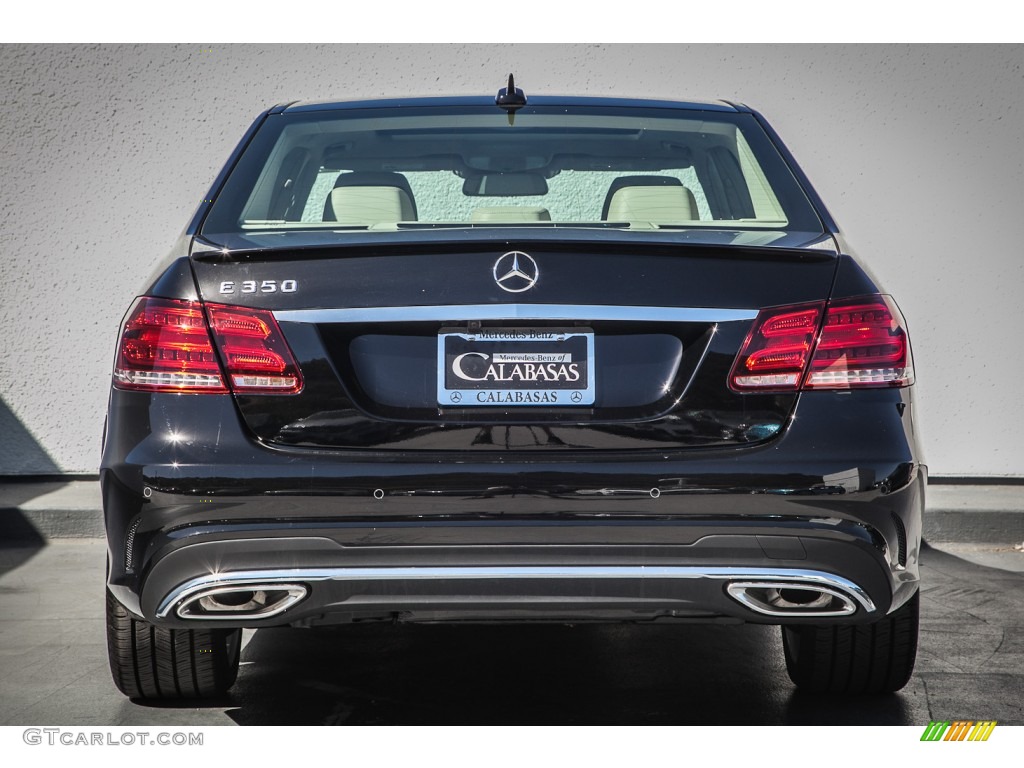 2014 E 350 Sport Sedan - Black / Silk Beige/Espresso Brown photo #3
