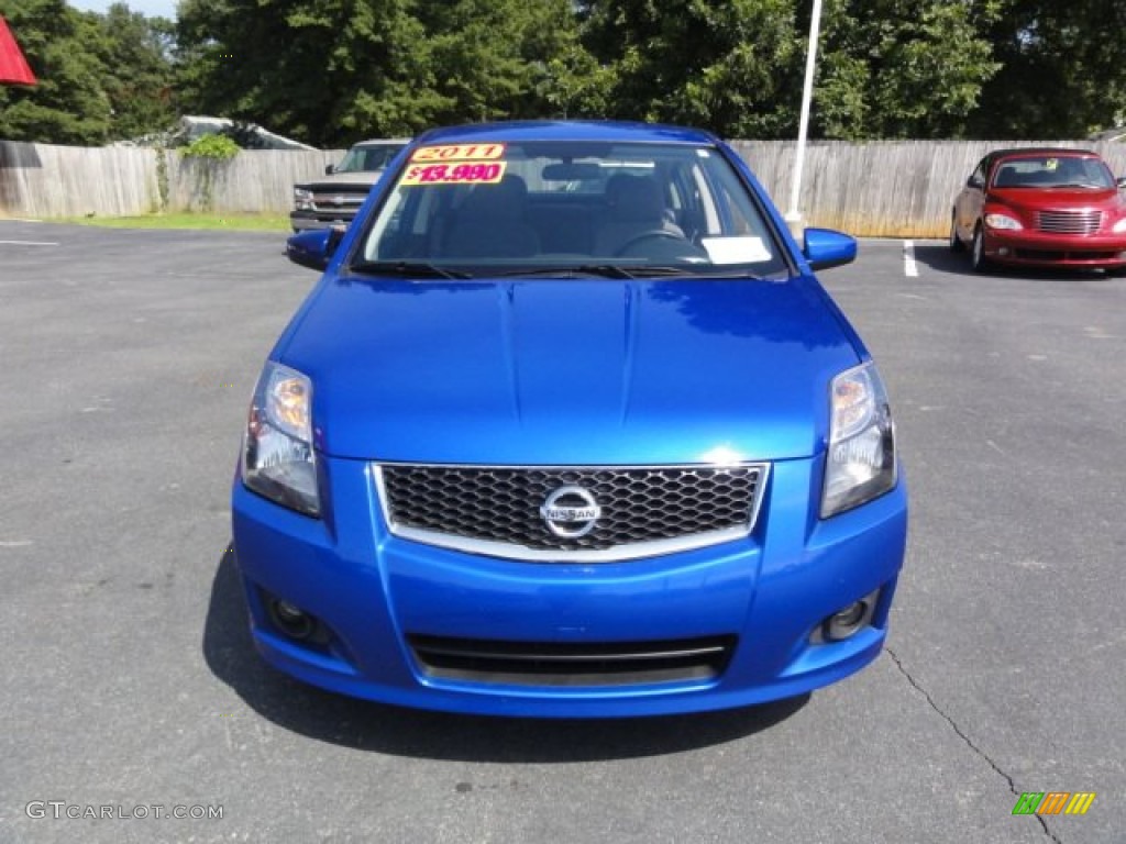 2011 Sentra 2.0 SR - Metallic Blue / Charcoal photo #7