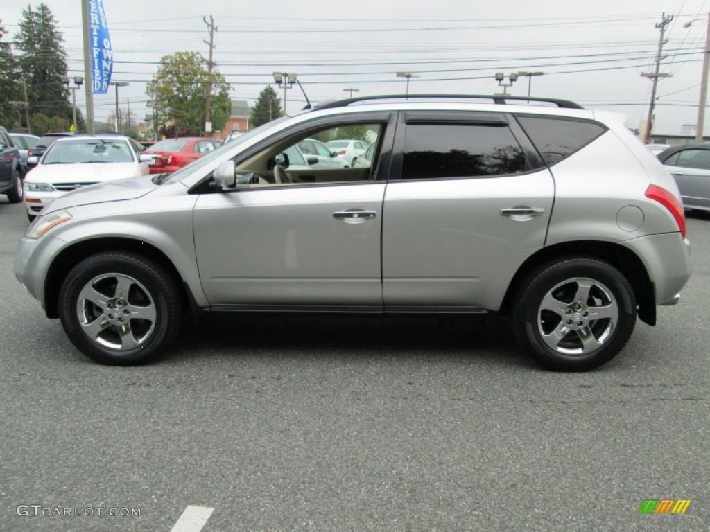 2004 Murano SL AWD - Sheer Silver Metallic / Cafe Latte photo #9