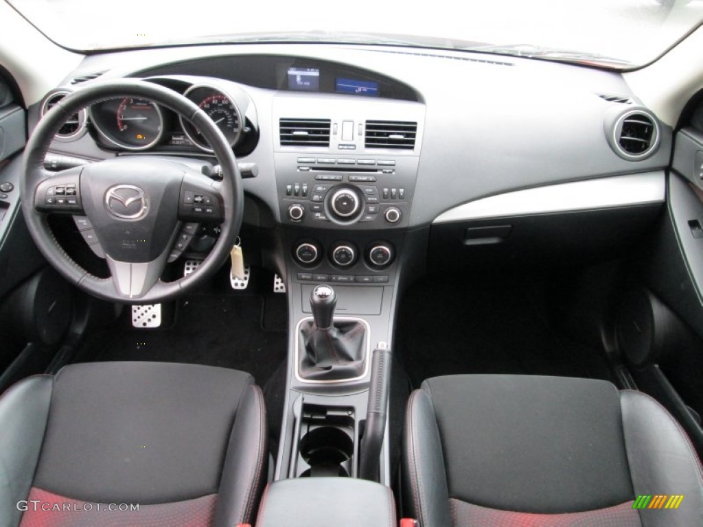 2012 Mazda MAZDA3 MAZDASPEED3 MAZDASPEED Black/Red Dashboard Photo #86947456