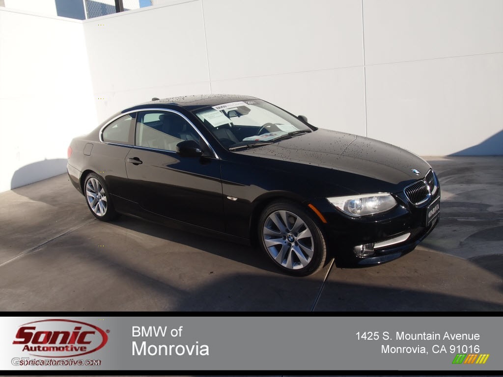 2011 3 Series 328i Coupe - Jet Black / Black photo #1